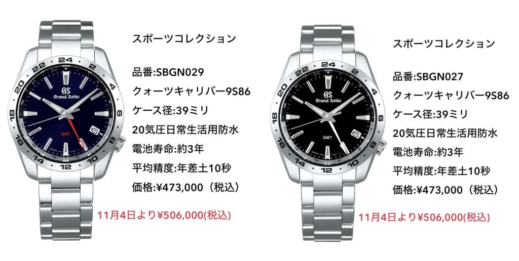 お知らせ』グランドセイコー価格改定のご案内｜お知らせ｜HF-AGE